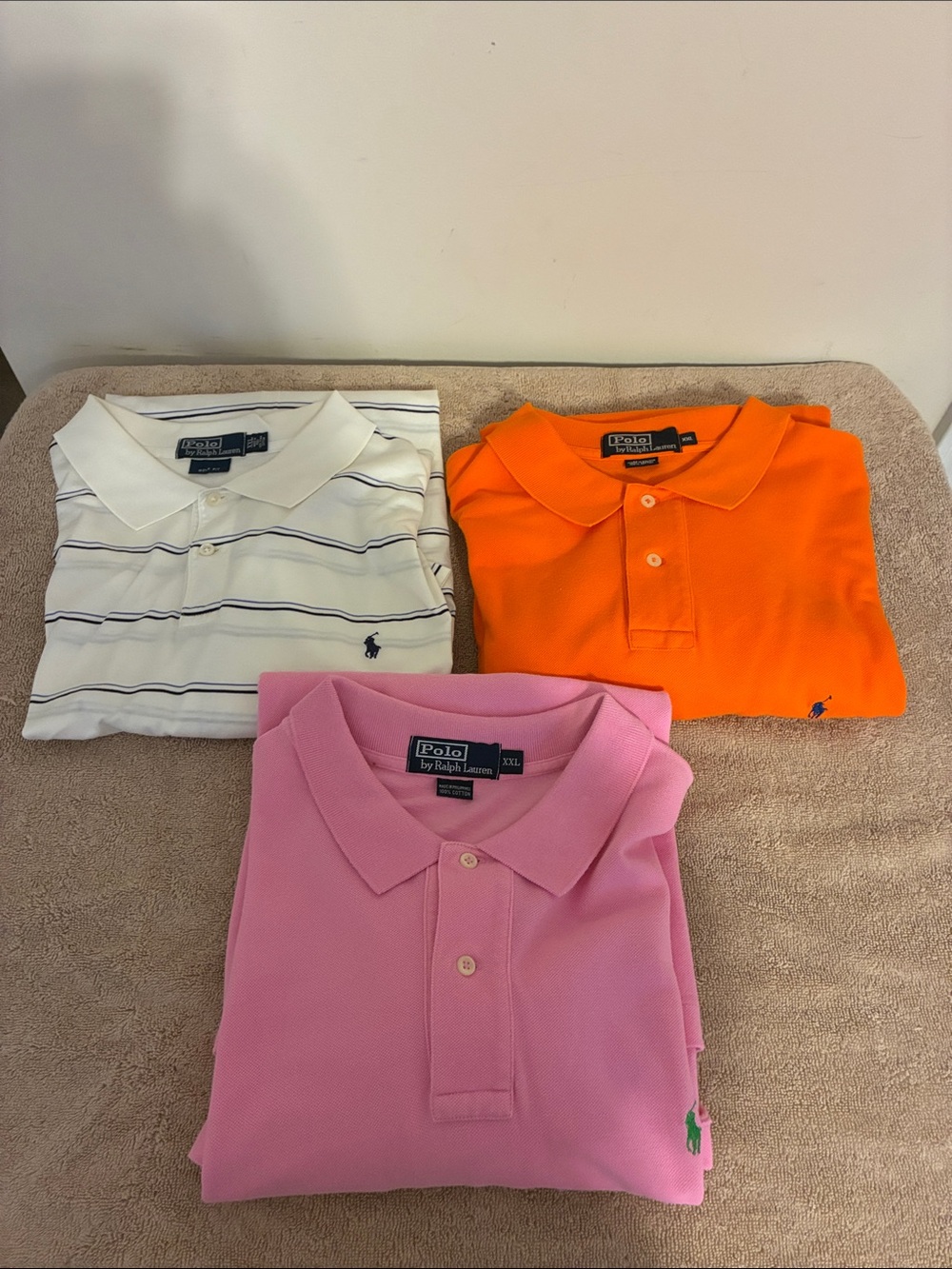 Polo by Ralph Lauren Men’s XXL lot of 3 Polo Shirts Short Sleeve Cotton